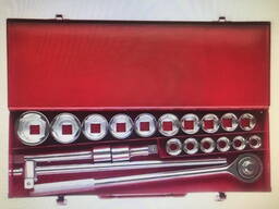 Набір інструментів 3/4 20 од. (головок19-50мм) металевий кейс INTERTOOL ET-6024