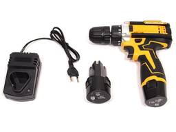 Набір шуруповерт акумуляторний з насадками screw driver sets yellow 12v