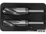 Набір свердл по металу YATO HSS 4241 Ø26-28 мм 75/150 мм до нержавіючої і. .. - фото 3