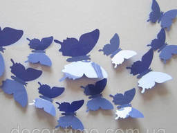 Набор 3D бабочек для декора мебели , холодильника , штор. ..