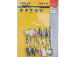 Набор головок шлифовальных 10шт хвостовик Ø3.2мм Sigma (9190021)