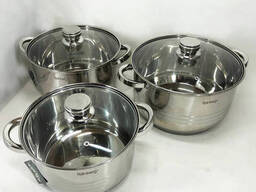 Набор кастрюль Rainberg RB-605 капсульное 9-ти слойное дно