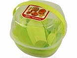 Набор пластиковой посуды для пикника 48 предметов, зеленый - фото 1