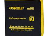 Набор просечек 12ед 3-10, 12, 14, 16, 19мм (чехол) Sigma (4328431) - фото 1
