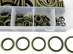 Набор металлорезиновых шайб с уплотнителями 150 шт (6–24 мм)