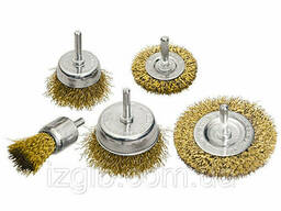 Набор щеток для дрели Matrix 2 плоские 50-75 мм+3 чашки 25-50-75 мм