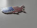 Наклейка № 4 на авто Флаг Америка алюминиевая - фото 2
