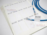 Наклейки белого цвета для маркировки кабеля c D от 3 до 18 мм. или пучка кабелей
