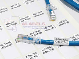 Наклейки для маркировки информационного кабеля, патч-кордов c D от 3 до 7 мм. , под печать