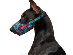 Намордник для собак пластиковый фастекс Waudog Nylon Лето О 25-34 см Разноцветный