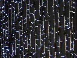 Наружная LED гирлянда Штора Дождь Водопад 3х2 метра Белый, 480 Ламп прозрачный силикон. ..