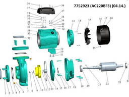 Насос центробежный 380В 2.2кВт Hmax 17.5м Qmax 1000л/мин 3" LEO 3.0 (7752923)