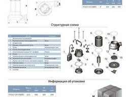 Насос канализационный 1.1кВт Hmax 7м Qmax 270л/мин (с ножом) Aquatica (773331)