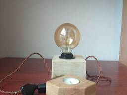 Настільний лофт світильник з гіпсу