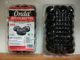 Натуральні чорні оливки (маслини) в'ялені з додаванням олії 150 г