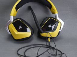 Наушники гарнитура проводная игровая Corsair Void Pro Surround Yellow Gaming оригинал