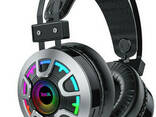 Наушники игровые HOCO ESD05 с микрофоном LED подсветкой, черные - фото 2