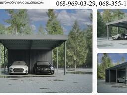 Козирок, навіс з полікарбонату, що примикає до будинку