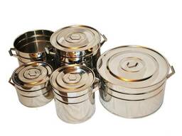 Нержавеющие хозяйственные баки, емкости, ведра