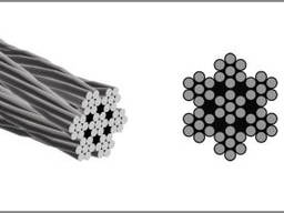 Нержавеющий стальной канат DIN 3055 (7x7)