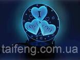 Ночник светильник Creative 3D I love you - фото 3