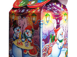 Новогодняя упаковка на 2024г. Снеговики 500г. -700г.