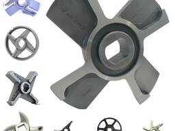 Ножі, решітки на мʼясорубки, волчки