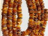 Нитка натурального бурштину, янтарная нить 1 метр - фото 3