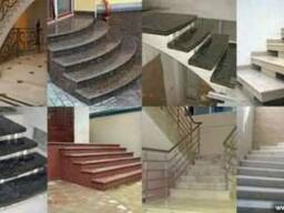 Облицовка камнем лестниц, облицовка камнем крылец Киев