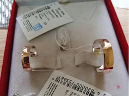 Обручальное кольцо 925 пробы со вставкой золота 375 пробы по