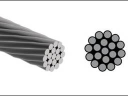 Оцинкованный стальной канат DIN 3053 (1x19)