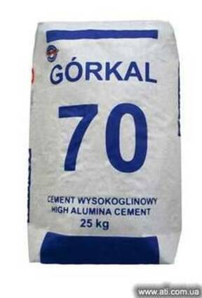 Огнестойкий высокоглиноземистый цемент Gorkal 70.