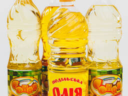 Олія соняшникова рафінована дезодорована фасована 1л, 3л, 5л, 10л