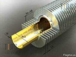 Оребренная труба латунная 19х1х38 мм