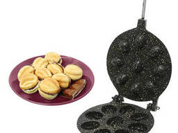 Орешница форма для выпечки самых больших орешков с начинкой с антипригарным гранитным...