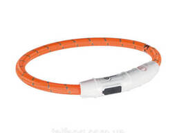 Ошейник Trixie 12703 светящийся с USB XS-S 35 см 7 мм Оранжевый (4053032127036)