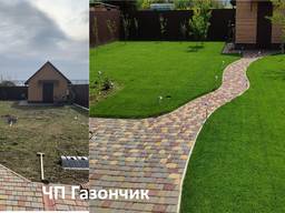 Озеленение Планировка Рулонный газон Укладка Борисполь район