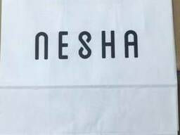 Пакет з білого крафт паперу з кр. ручками 305*170*34(NESHA)