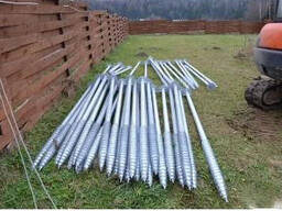 Палі оцинковані, геошуруп, сваї гвинтові, сваи винтовые, монтаж