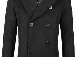 Пальто бушлат Top Gun Men's Wool Military Issue Double Breasted Coat (черное)