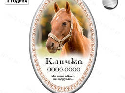 Памятная ритуальная табличка на ножке для лошади пони конячки