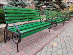 Парковые и садовые лавочки, скамейки из металла кованые