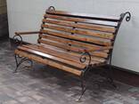 Парковые и садовые лавочки, скамейки из металла кованые - фото 2