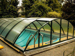 Павильоны из поликарбоната для бассейнов раздвижные арочные