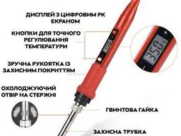 Паяльный набор с ЖК дисплеем JCD 908S 80W в футляре паяльная станция