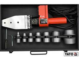 Паяльник для термопластикових труб YATO 850 Вт + 7 адаптерів 16-63 мм
