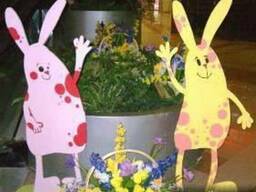 Пенопластовый декор для магазинов, весеннее оформление