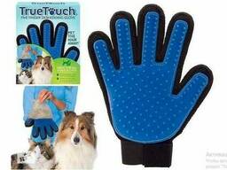 Перчатка для Вычесывания Шерти домашних животных True Touch Glove