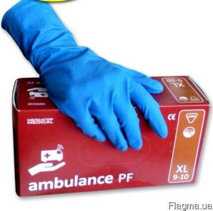 Перчатки латексные Ambulance PF