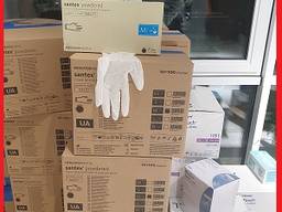 Перчатки медицинские одноразовые, перчатки латексные S, M, L, XL
